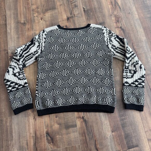 Antik Batik Knit Wool Blend Sweater Geometric Pattern Women’s Medium/40 France - Picture 2 of 10